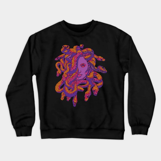 Medusa Hot Crewneck Sweatshirt by polliadesign